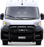 White van with black grille and Ex-Guard bumper on a white background
